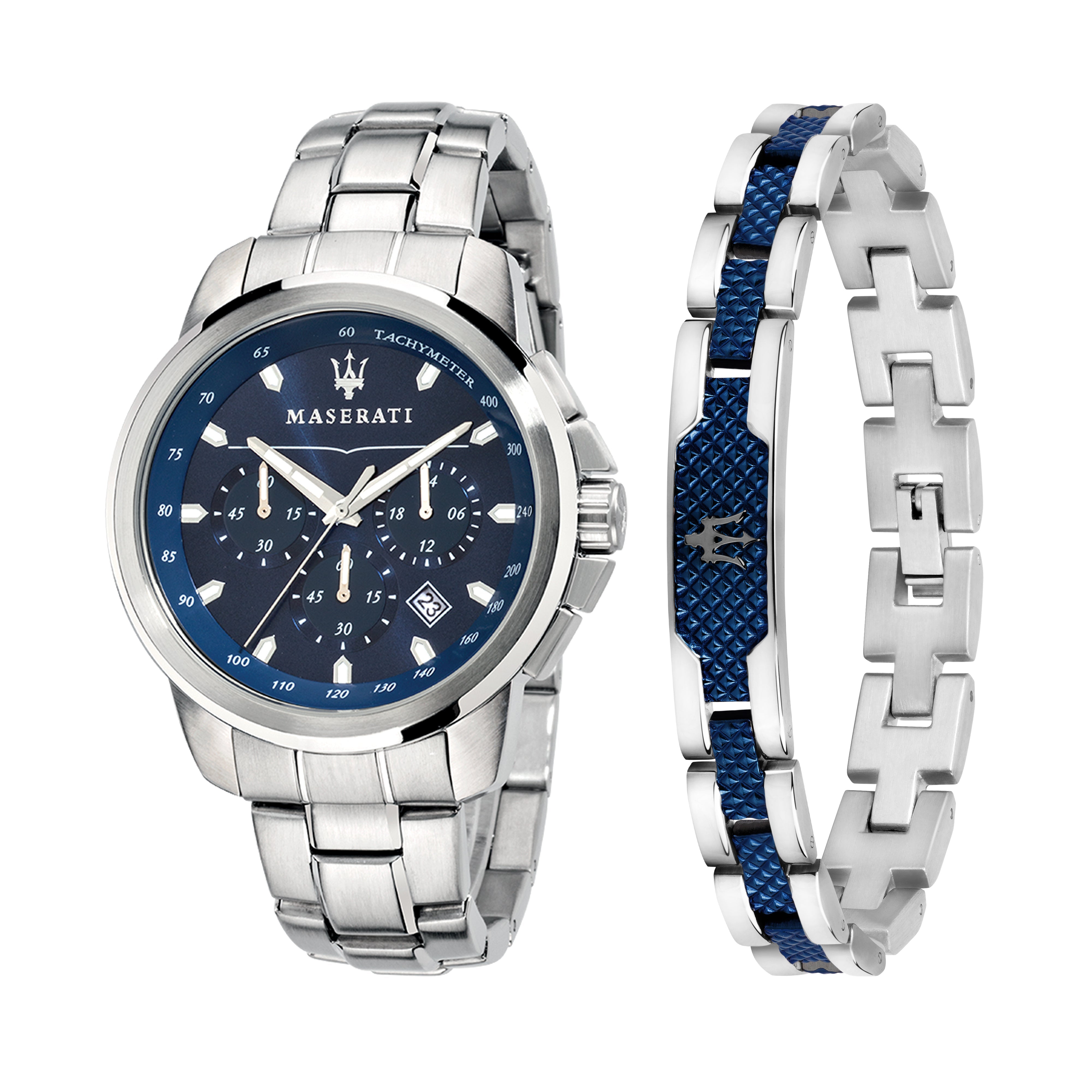 Successo 44mm Stainless Steel Chronograph with Bracelet Watch