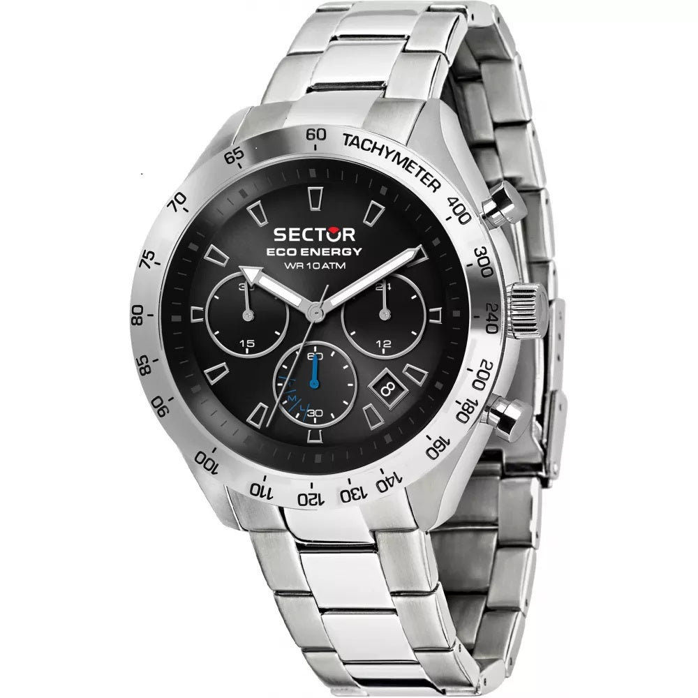 Eco Solar 695 Black Chronograph
