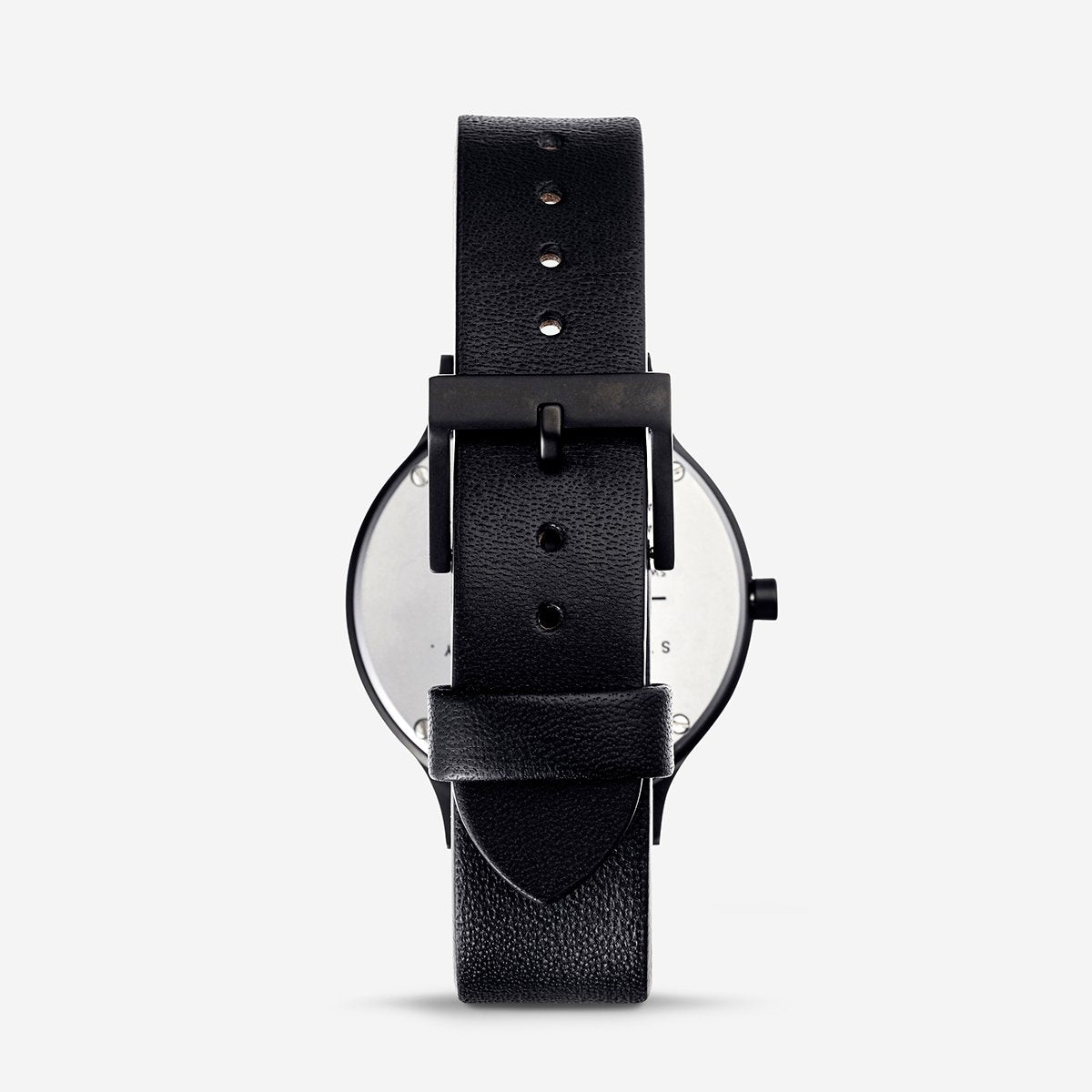 Status Anxiety Watch Inertia Matte Black  White Face  Black Strap