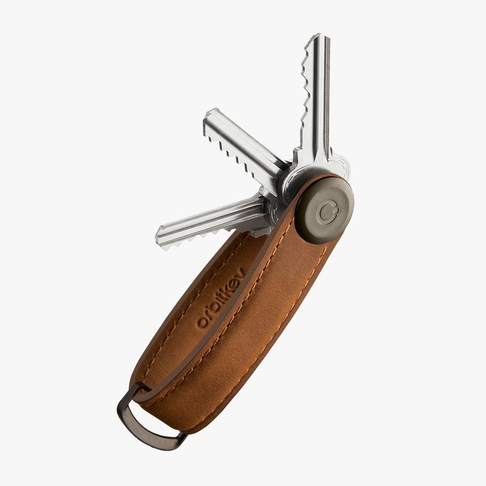 Key Organiser  Crazy-Horse - Chestnut Brown with Brown Stitching