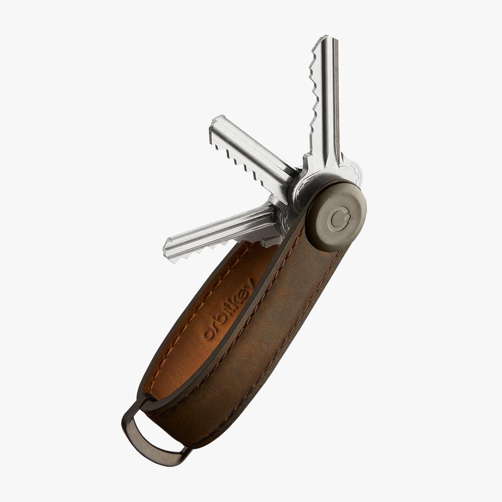 Key Organiser  Crazy-Horse - Oak Brown with Brown Stitching