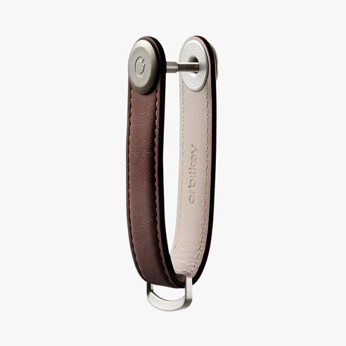 Key Organiser Leather - Espresso with Brown Stitching