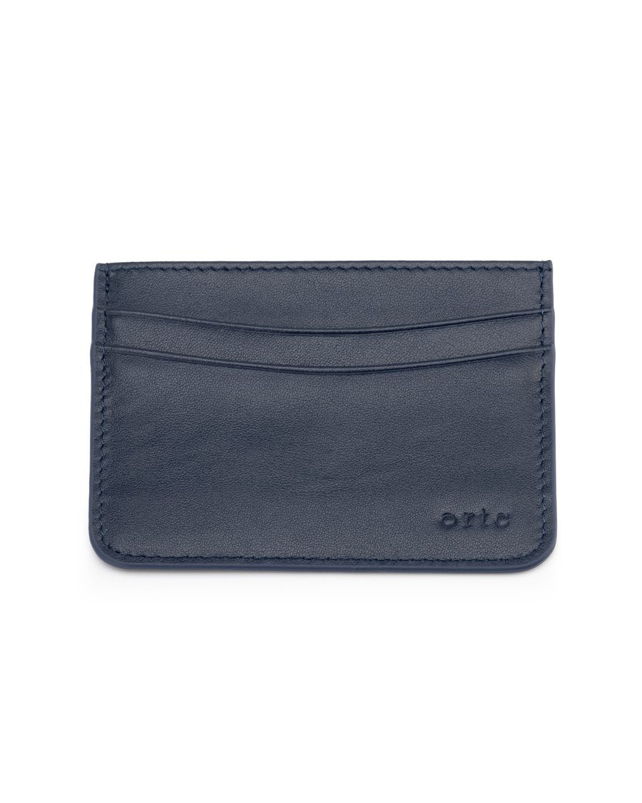 Leather Card Holder Navy