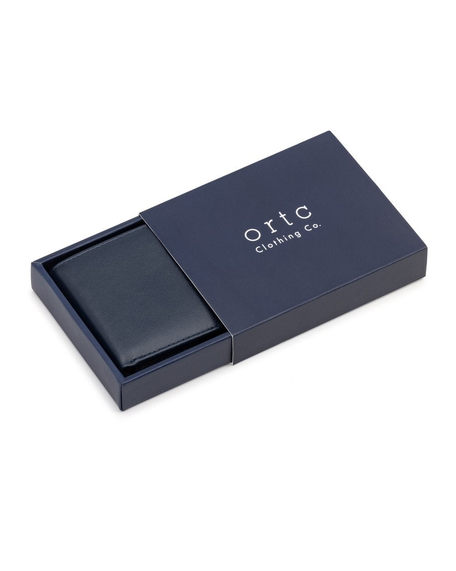 Leather Wallet Navy