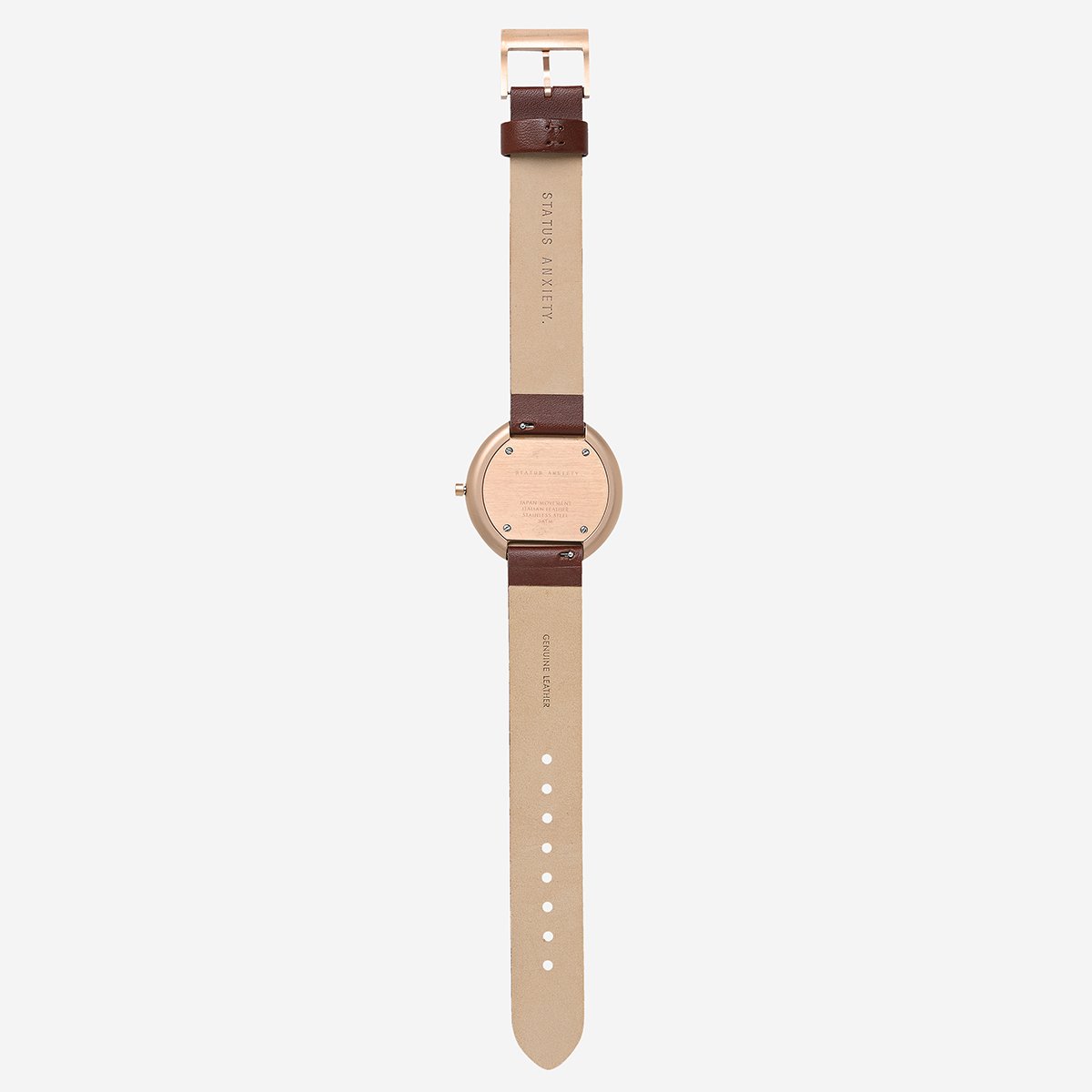 Status Anxiety White And Brown Watch