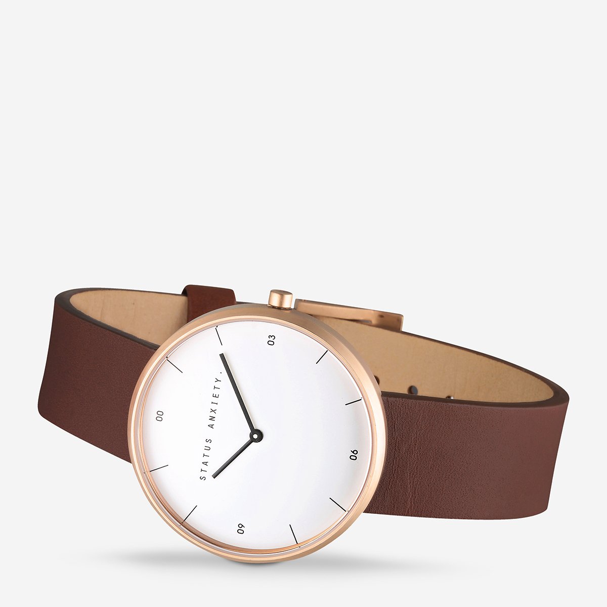 Status Anxiety White And Brown Watch